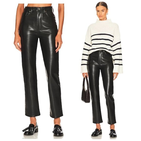 AGOLDE Recycled Leather Fitted 90's in Detox Size US 29